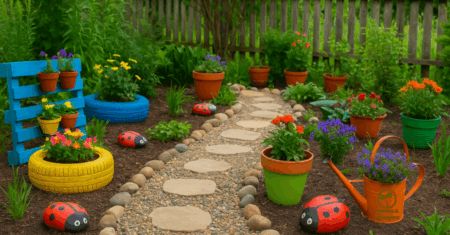 Ideias Criativas e Baratas para Decorar o Jardim
